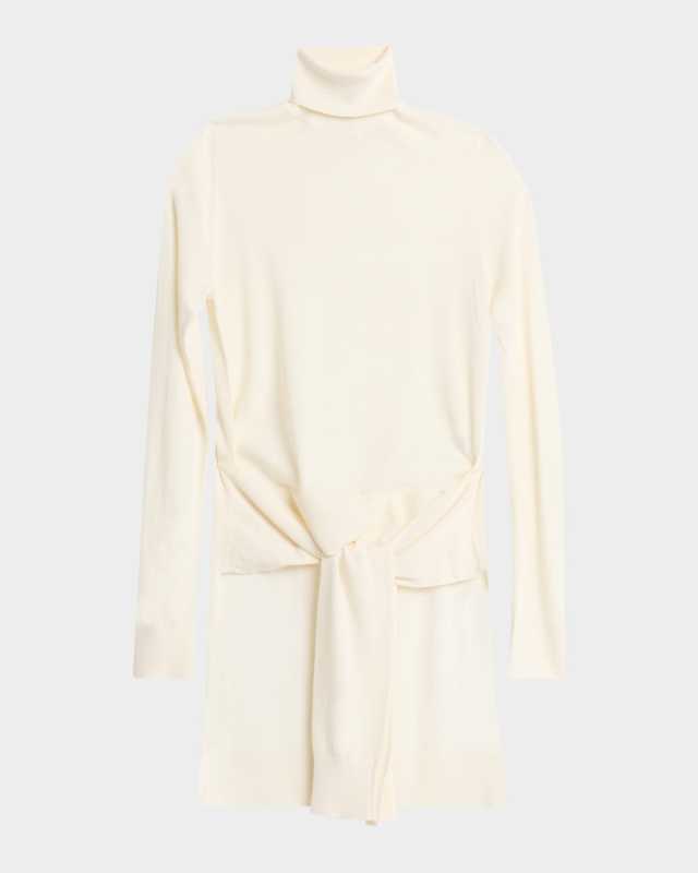 Double-Sleeve Turtleneck Sweater